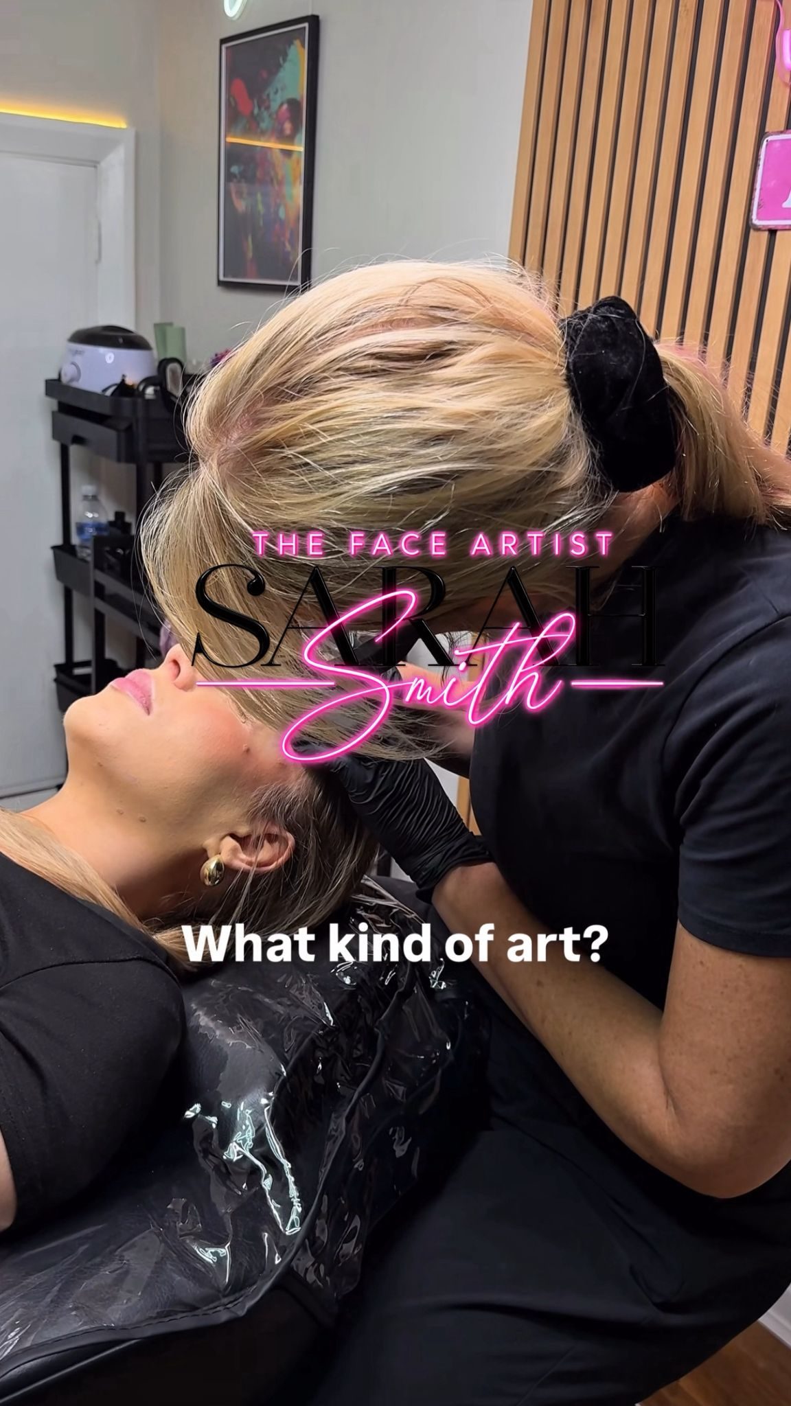Sarah Smith at work in her Liverpool PMU studio
